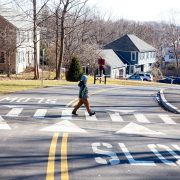 pedestrian crossing street